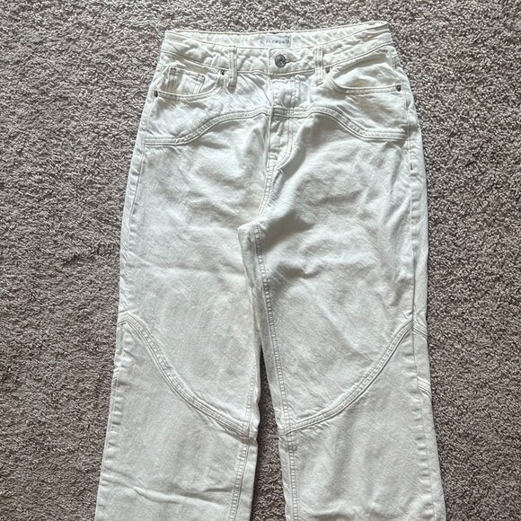 PacSun White Wide-Leg Jeans โ 100% Cotton | Size 27 - Picture 3 of 5